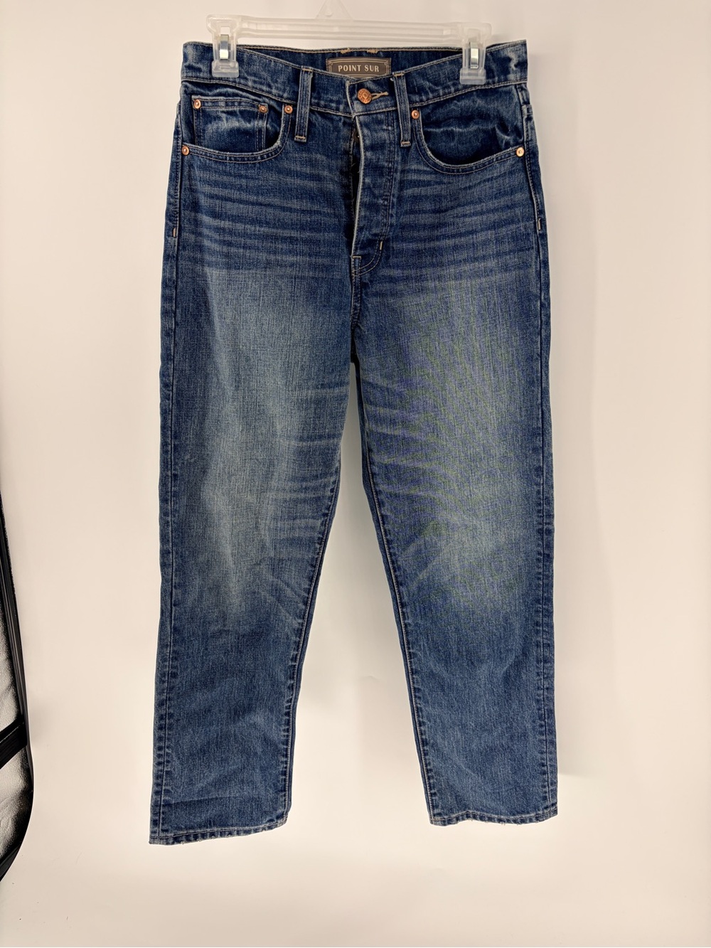 Point Sur Denim Slouchy Boyfriend Jean Sz 26 High Rise Medium Wash Button Fly
